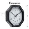 Octagon Numeric Wooden Wall Clock Classic White Dial Modern Design