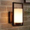 Eliante Modern Wall Lights Mild Steel & Glass Material Dark Wood & White Finish