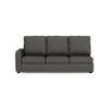Apollo Sofa (Colour : Steel, Cushion : Hard, Back Type : High Back, Seating Capacity : Right Aligned 3 Seater + Right Aligned Chaise + Ottoman)