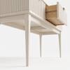 Selin Solid Mango Wood Storage Dressing Table Warm White
