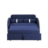 Jayen 3 Pull Out Sofa Cum Bed In Navy Blue Colour