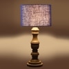 Devansh Blue Jute Table Lamp With Wood Natural Base (7X17.5 Inches)-13