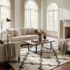 Jaipur Rugs Quatrefoil Trellis Wool 5x8 Feet Antique White And Liquorice Dhurrie Carpet