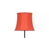 Etta Orange Fabric Floor Lamp with Black Iron Base