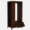 Sheesham Wood Open Wardrobe In Provincial Teak Finish