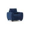 Luna 1 Seater Fabric Sofa (Marine Blue)