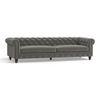 Winchester Luxe 4 Seater Fabric Sofa in Ash Grey Velvet Colour