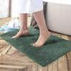 Kaia Green Solid Natural Fiber 30x18 inches Anti-Skid Bath Mat