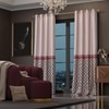 Stoa Paris Satin Long Door Curtains, Room Darkening Blackout Curtains Pack of 2, Noble Rose - with Back Lining