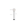 Holly White Natural Fiber Floor Lamp with Black Iron Base
