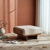Anish Solid Wood Ottoman in Brown Colour