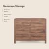 Magellan Solid Wood Chest of 6 Drawers in Teak Finish