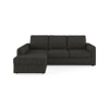 Apollo Compact Sofa (Colour : Graphite Grey, Cushion : Hard, Back Type : Regular, Seating Capacity : Left Aligned 2 Seater + Left Aligned Chaise + Ottoman)