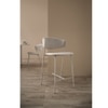 Scandinavian Kory Counter Chair Matte Beige Finish