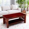 Blairs Sheesham Wood Accent Rectangle Coffee Table In Honey Finish