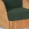 Andaman Ross Solid Wood Arm Chair in Green Colour