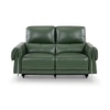 Vivian Two Seater Motorized Leather Recliner in Hunter Green Colour