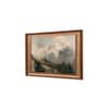 Artistry Black Brown Rustic Mountain Landscape Printed Canvas Wall Prints Set of 1 Multicolor Matte