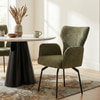 Cotton Fabric Dining Chair in Green Colour