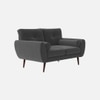 Faro Velvet 2 Seater Sofa in Dark Grey Colour