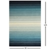 Presto Blue Solid Hand Tufted Wool Carpet 4X6 Feet