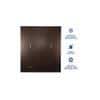 Housen Engineered Wood 4 Door Wardrobe in Walnut Finish