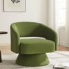 Aracell Swivel Solid Wood Round Chair in Mint Green Colour