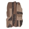 Handmade Wool Shaped Rug Modern Abstract Brown Beige 8 x 10 Feet Carpet
