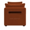 Jedlo Velvet 2 Seater Ottoman Bench  with Storage in Orange  Color