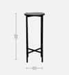 Round Marble Accent Table in Black Colour