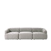 Zenliving Wood 3 Seater With Upholstery Non Storage Sofa In Grey Colour