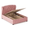 Holmebrook Upholstered Storage Bed In Hydraulic in Queen Size Desert Rose Colour