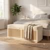Canora Solid Mango Wood Storage Trunk Cream White