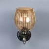 Devansh Metal Electric Wall Light in Antique gold Colour with Lavender Shade Count of 1 Light