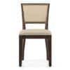 Atlas Solid Wood 4 Seater Dining Table In Danish Walnut Finish With Reed Dining Chairs