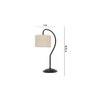 off-white cotton Curvy table lamp with Iron Base (SP01)
