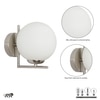Moon Nickel & Frosted White Finish Wall Light