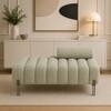 Doe Buck Luxury Boucle Accent Lounge Chair in Sage Colour with Black Metal Legs