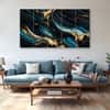 The Castle Decor Marble Abstract Wall Painting Wooden Framed Digital Painting 27x48 Inch (Style 1)