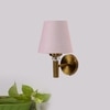 Devansh Metal Electric Wall Light in Gold Colour with Grey Shade Count of 1 Light