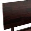 Boston Solid Wood Compact Queen Size Bed In Mahogany Finish