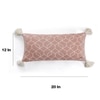 Trellis Blush Pink  And Natural Cotton Pillow Cover 12X20 Inches