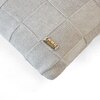 Square Check Beige Cotton Knitted Cushion Cover 12X20 Inches