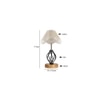 Evangeline Vintage off-white Shade Table lamp with Wood & Iron Base