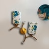 Devansh Metal Electric Wall Light in Gold Colour with Multi Shade Count of 2 Lights