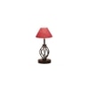 Paige Pink Jute Table lamp with Iron Base