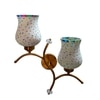 Devansh Metal Electric Wall Light in Gold Colour with Multi Shade Count of 2 Lights