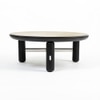Bette Ceramic Coffee Table In Deark Brown Finish