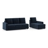 Apollo Sofa (Colour : Cobalt, Cushion : Hard, Back Type : High Back, Seating Capacity : Right Aligned 3 Seater + Right Aligned Chaise + Ottoman)