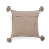 Moss Knit Brown Melange Cotton Cushion Cover 16X16  Inches